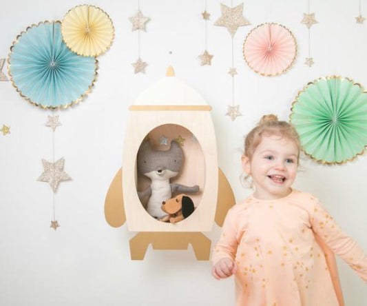 白色火箭装饰架