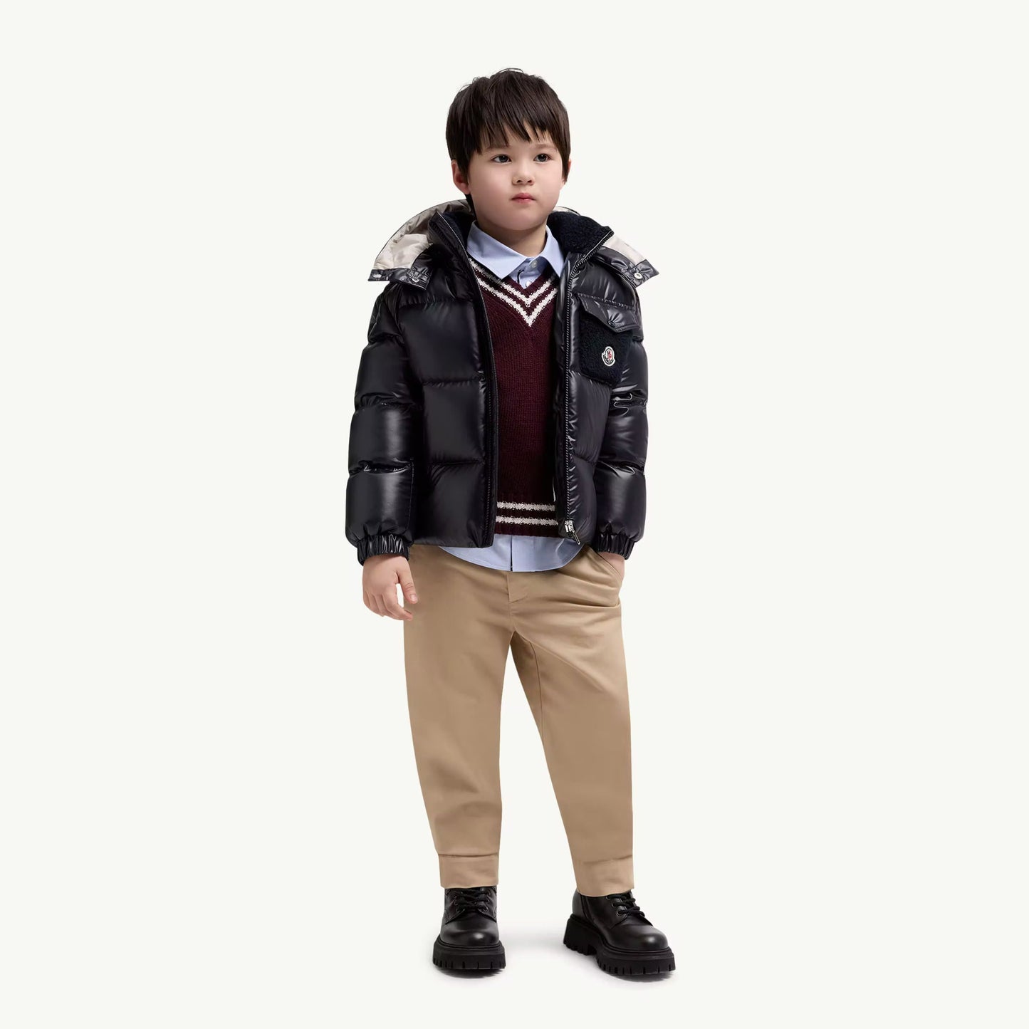 男童藏青色"YULE"羽绒服