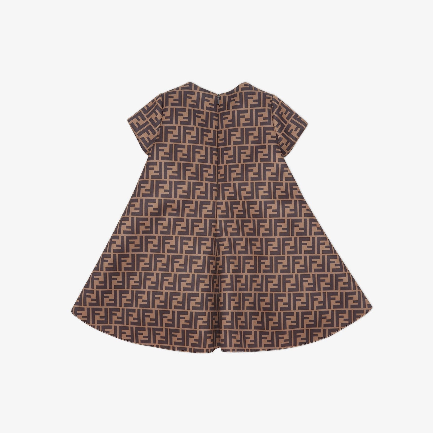 女童棕色Logo连衣裙