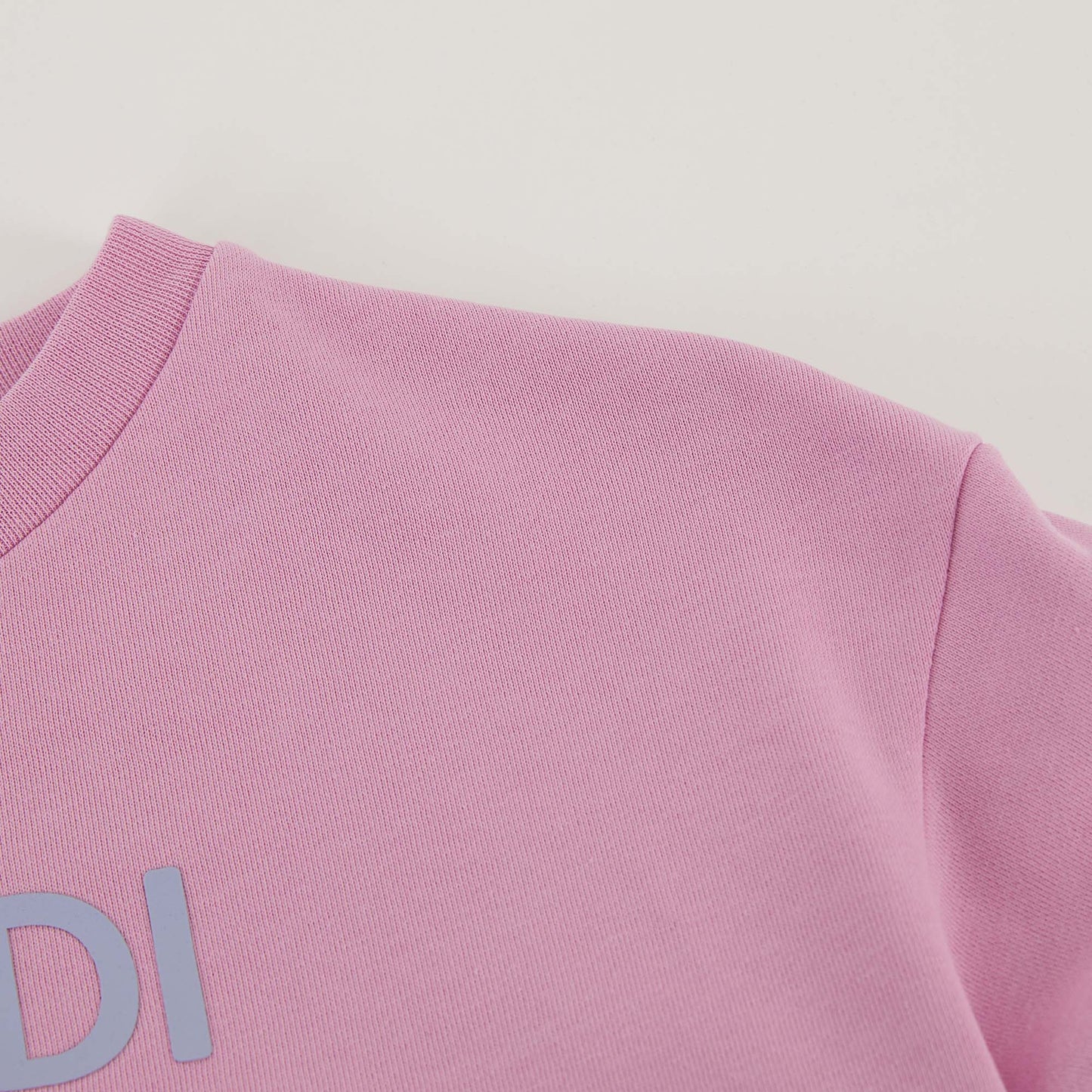 女童粉色Logo棉卫衣