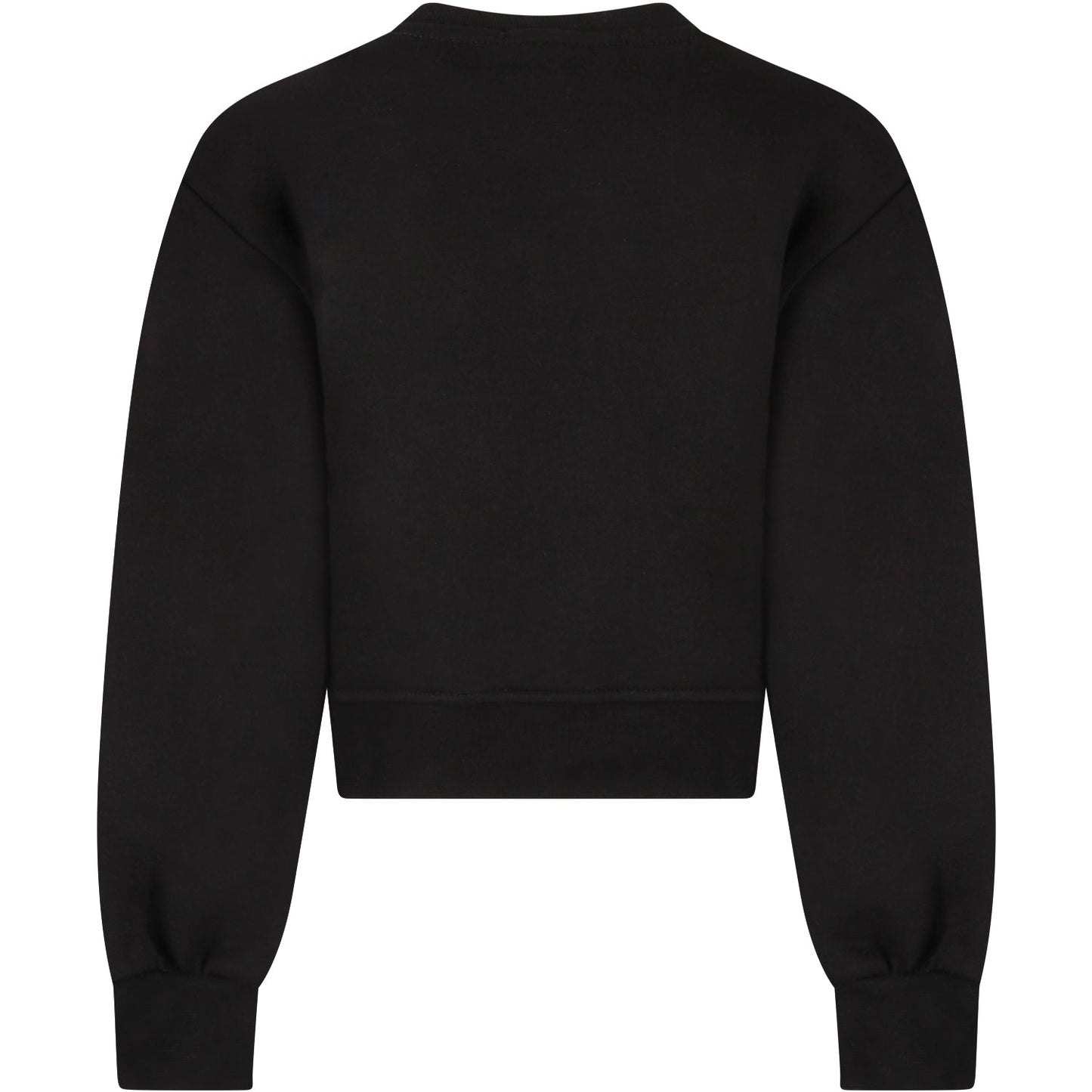 Girls Black Cat Cotton Sweatshirt