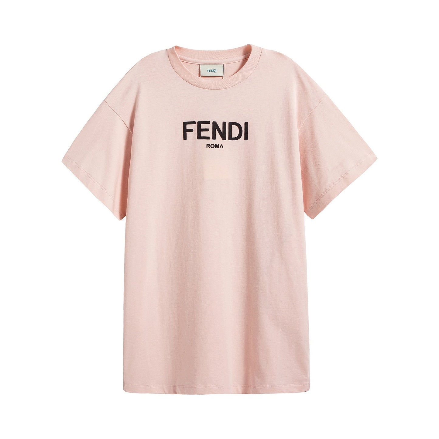 Girls Pink Logo Cotton Dress