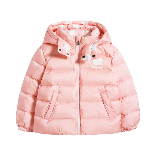 女婴粉色羽绒夹克