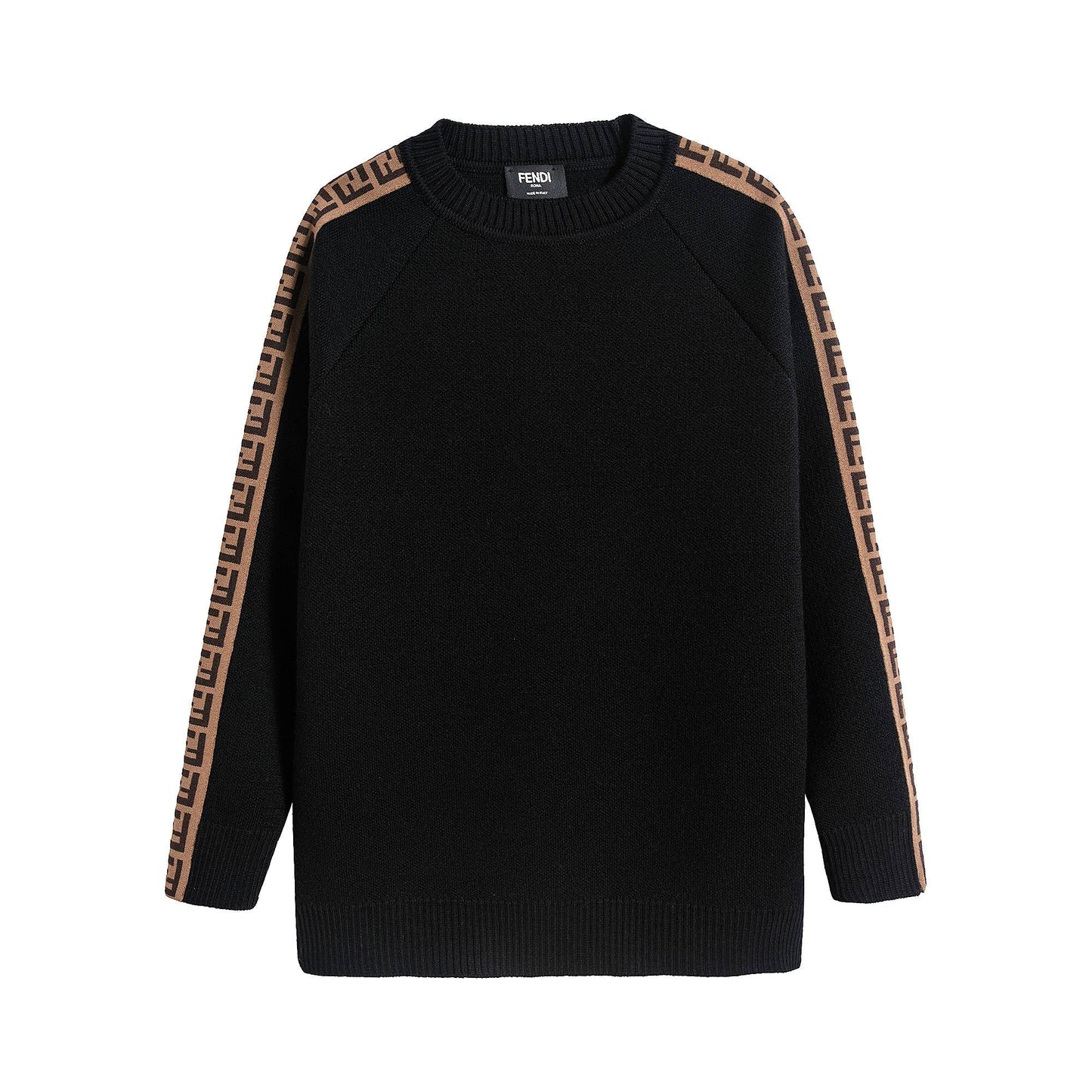 Boys & Girls Black FF Vrigin Wool Sweater