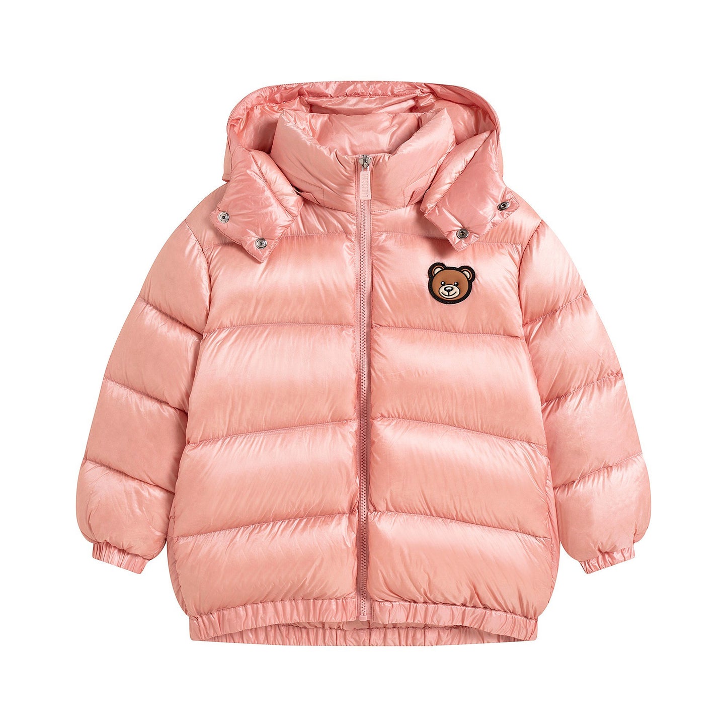 女童粉色Logo羽绒夹克