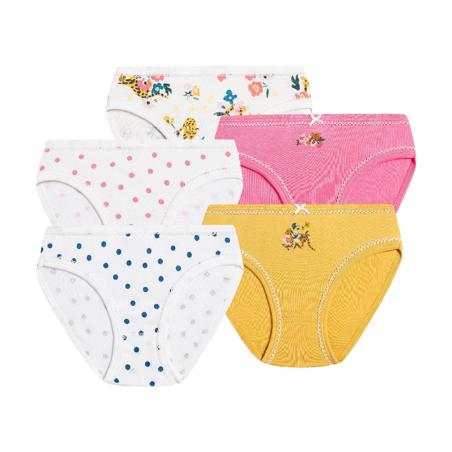 女童彩色棉内裤套装 (5件)