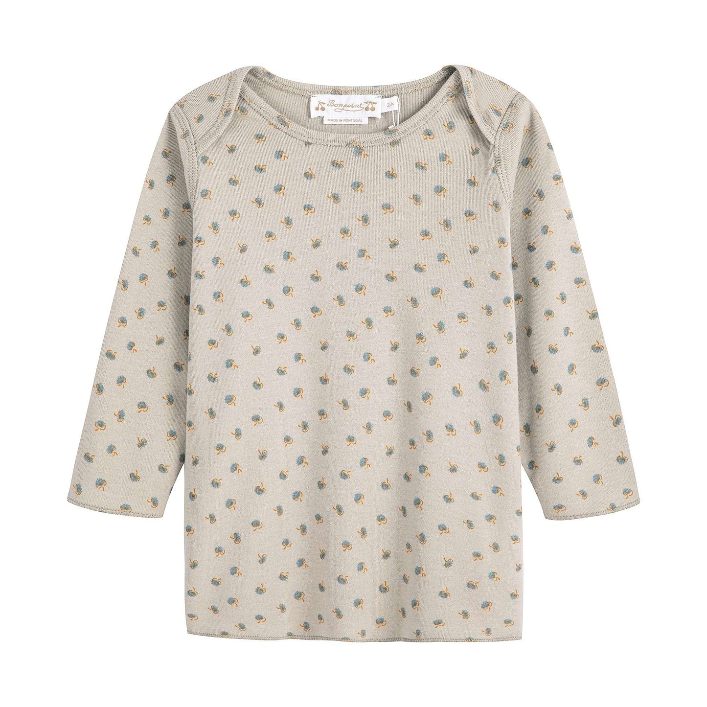 婴儿灰褐色印花棉套装