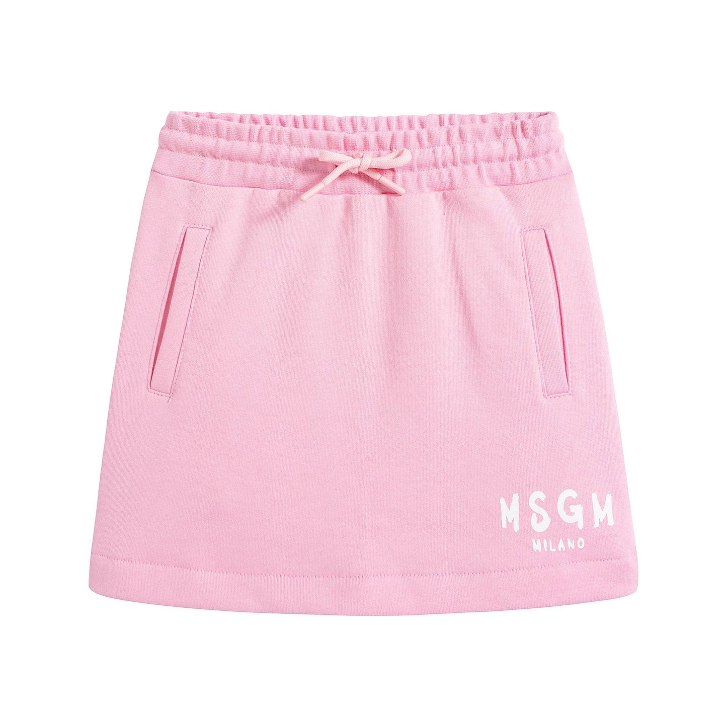 女童粉色Logo棉短裙