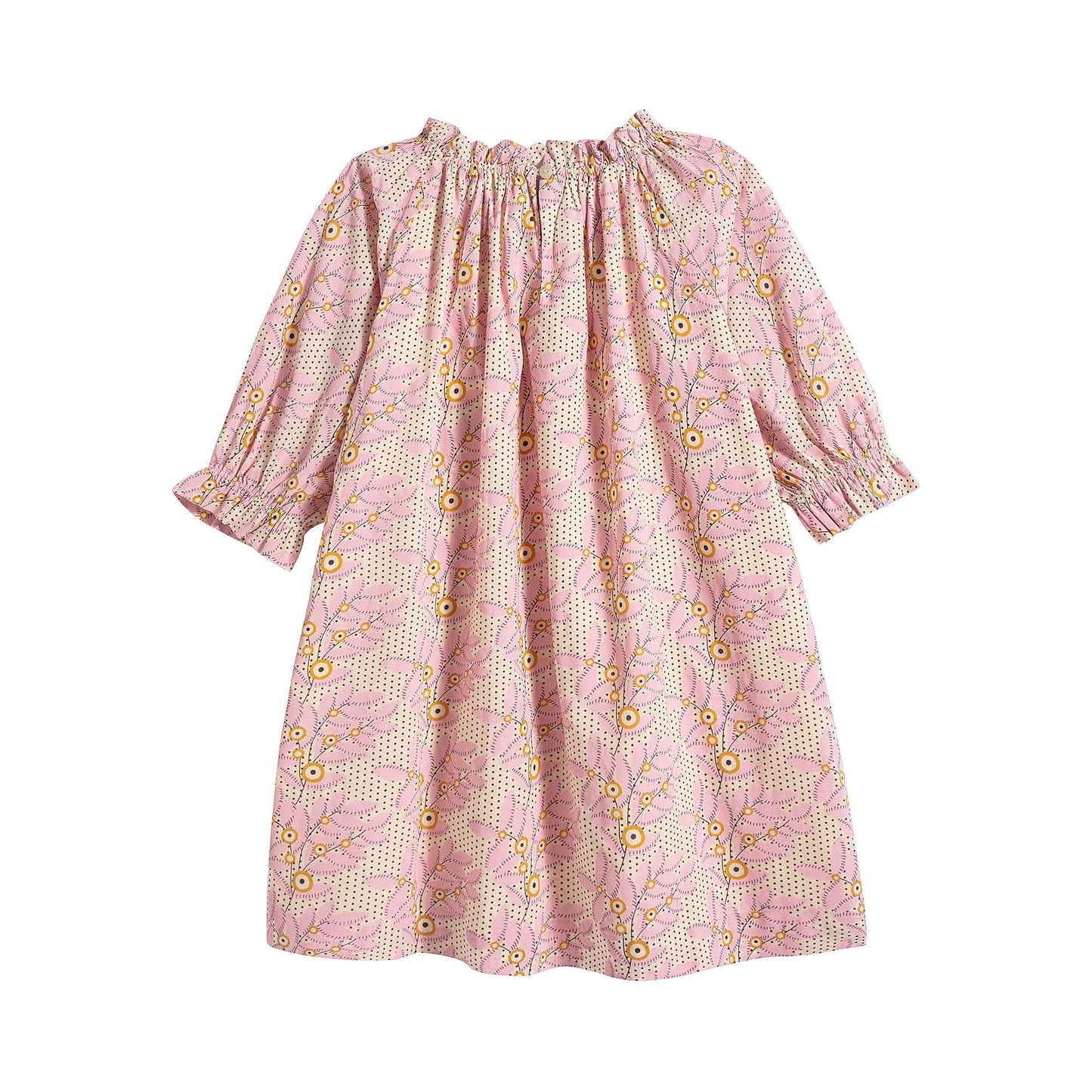 Girls Pink Flower Cotton Dress