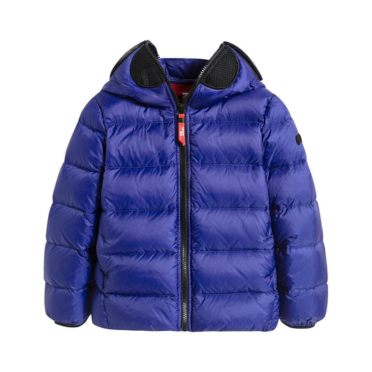 儿童蓝色羽绒服