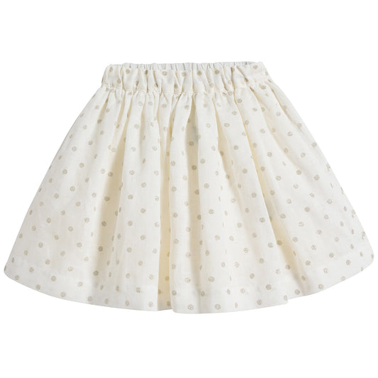 女童白色短裙