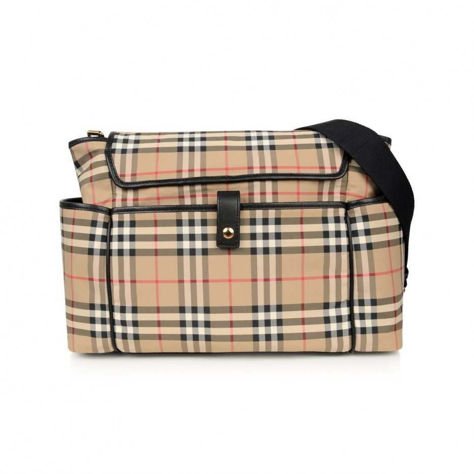 Girls Beige Check Bag