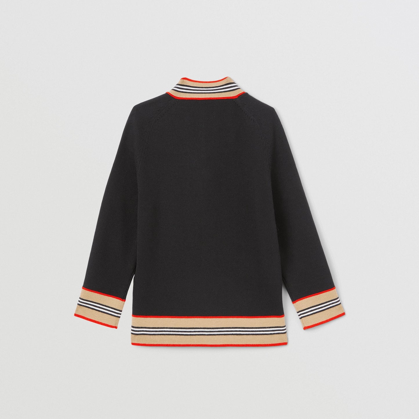 男童黑色刺绣Logo羊毛开衫