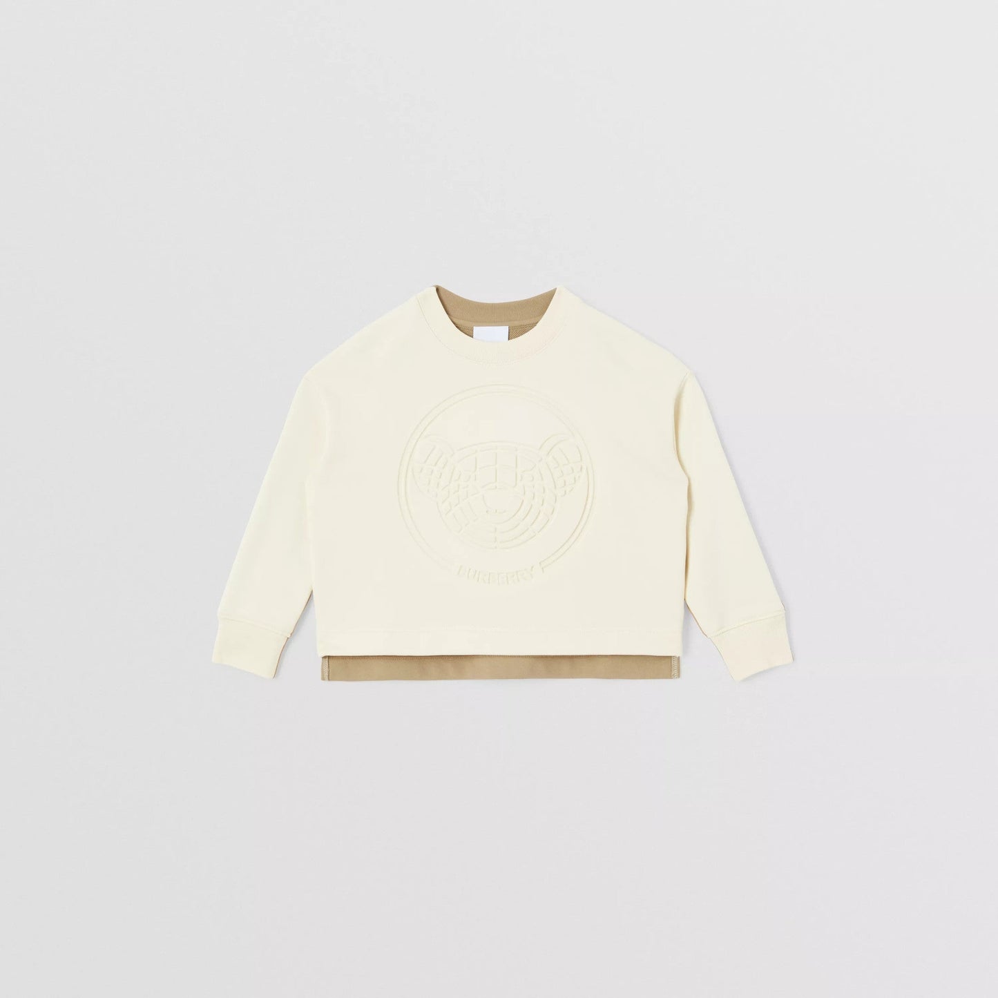 女童象牙白Logo棉卫衣