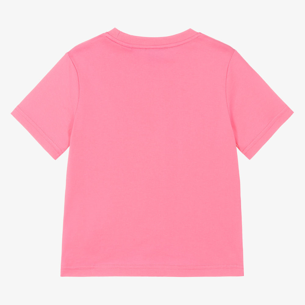 女童粉色Logo棉T恤
