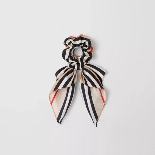 女童米色条纹发圈