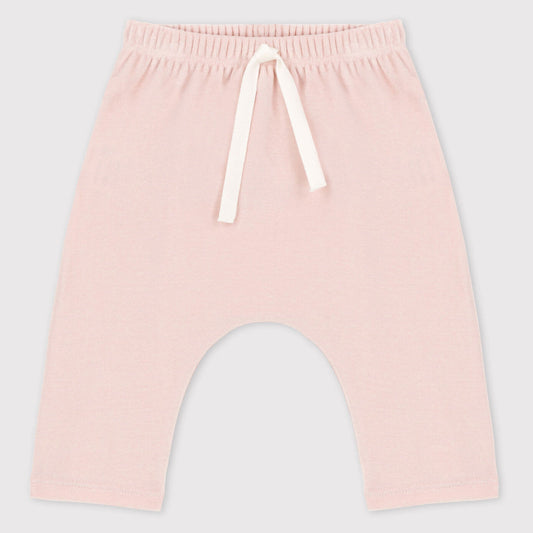 女婴粉色棉长裤