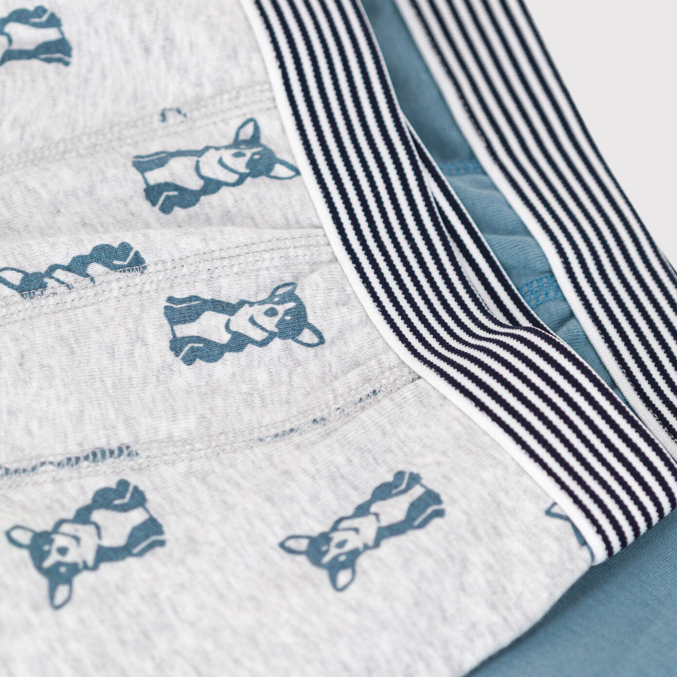 男童蓝色棉内裤套装(2件)