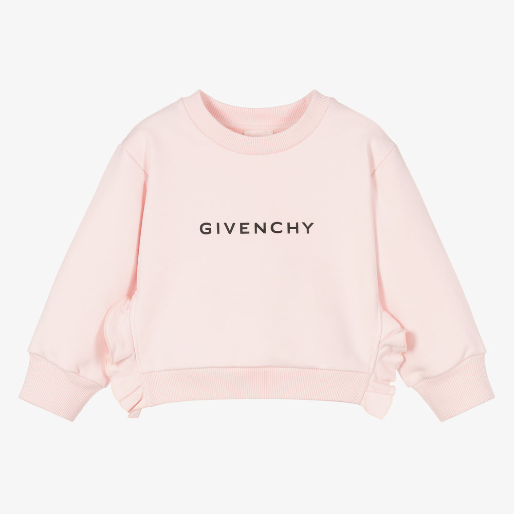 女童粉色Logo棉卫衣