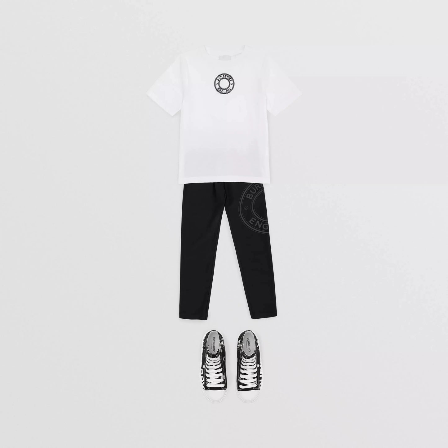 女童黑色Logo打底裤