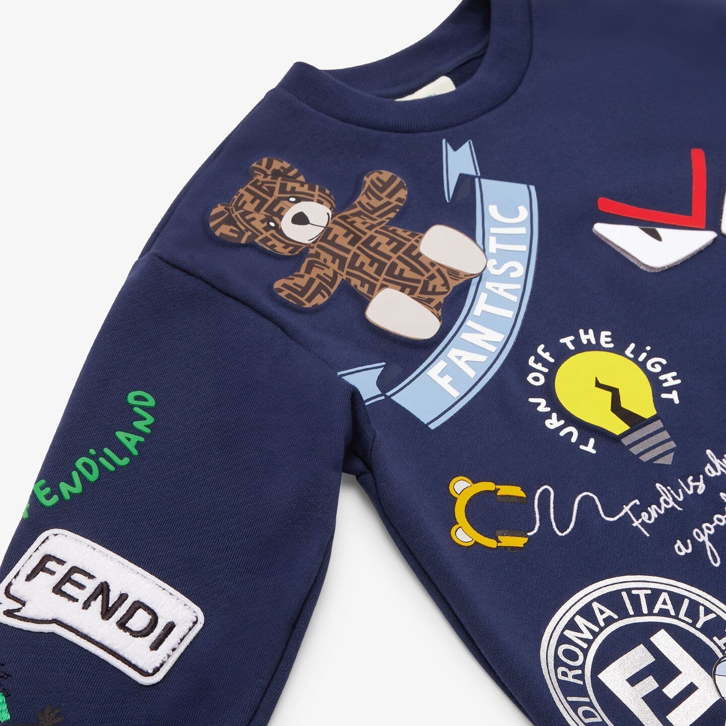 男童藏青色印花棉卫衣