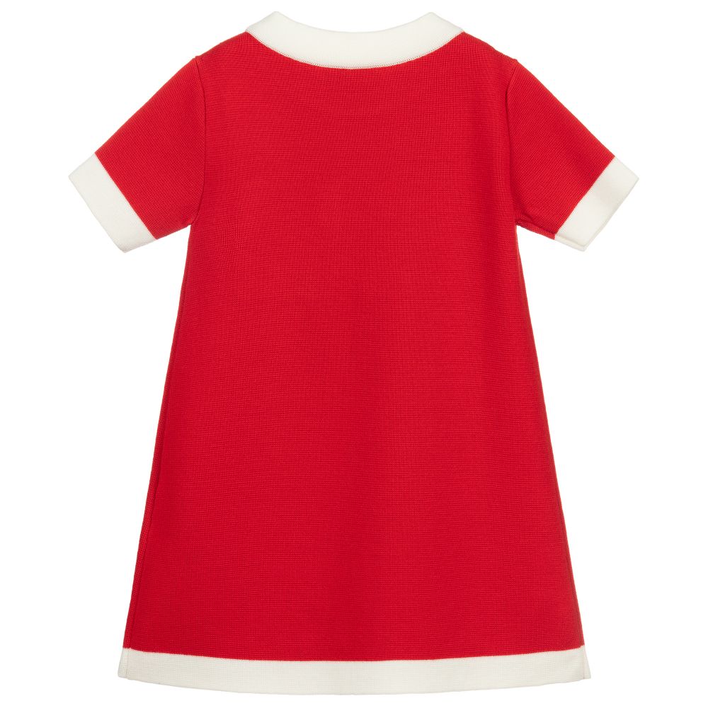 Girls Live Red GG Wool Dress