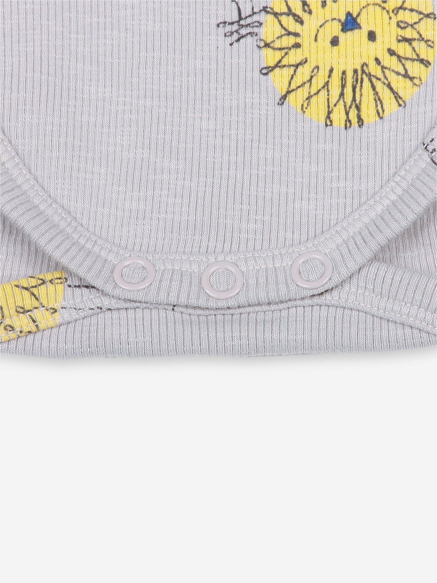 女婴灰色狮子棉连体衣