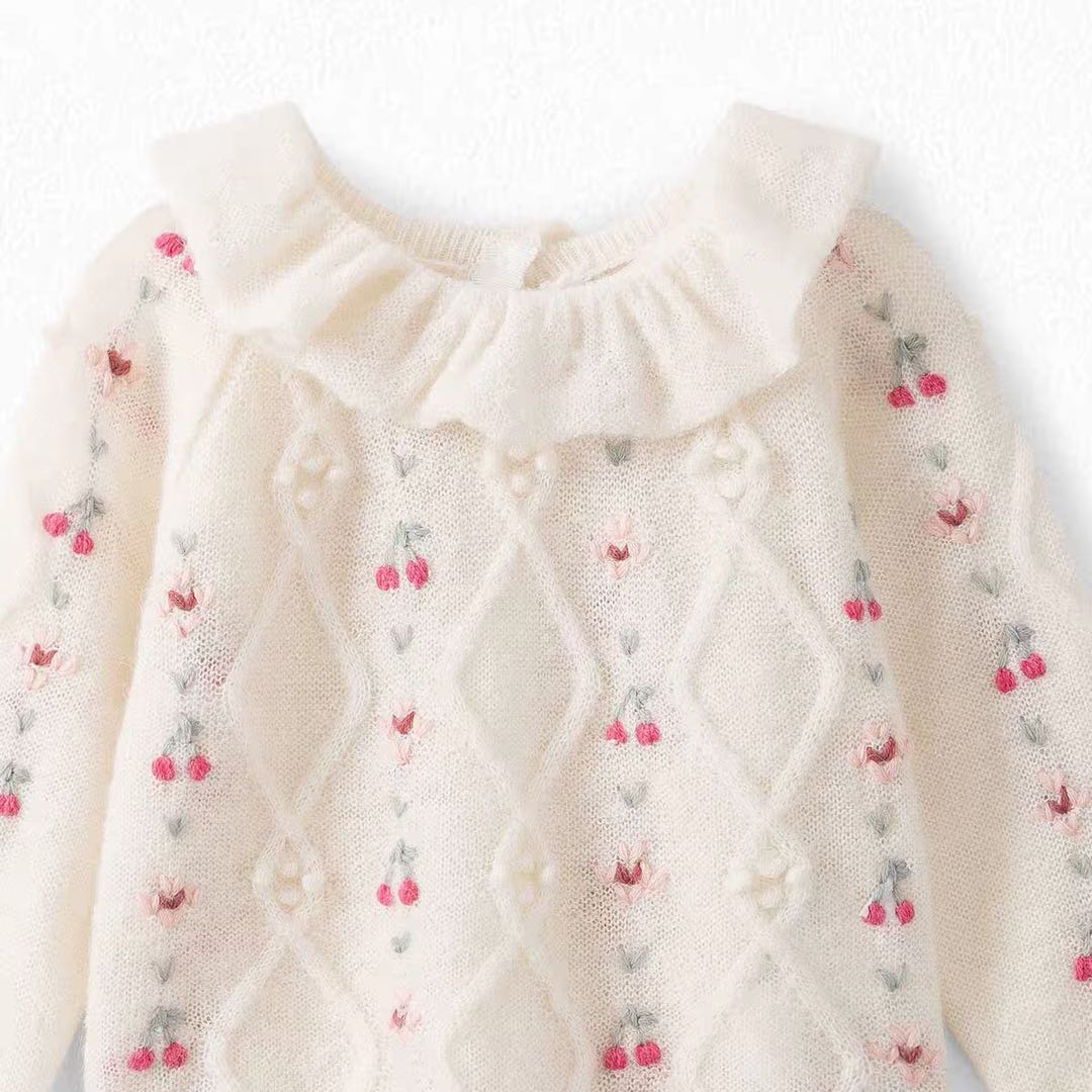 Baby Girls Off White Jumper