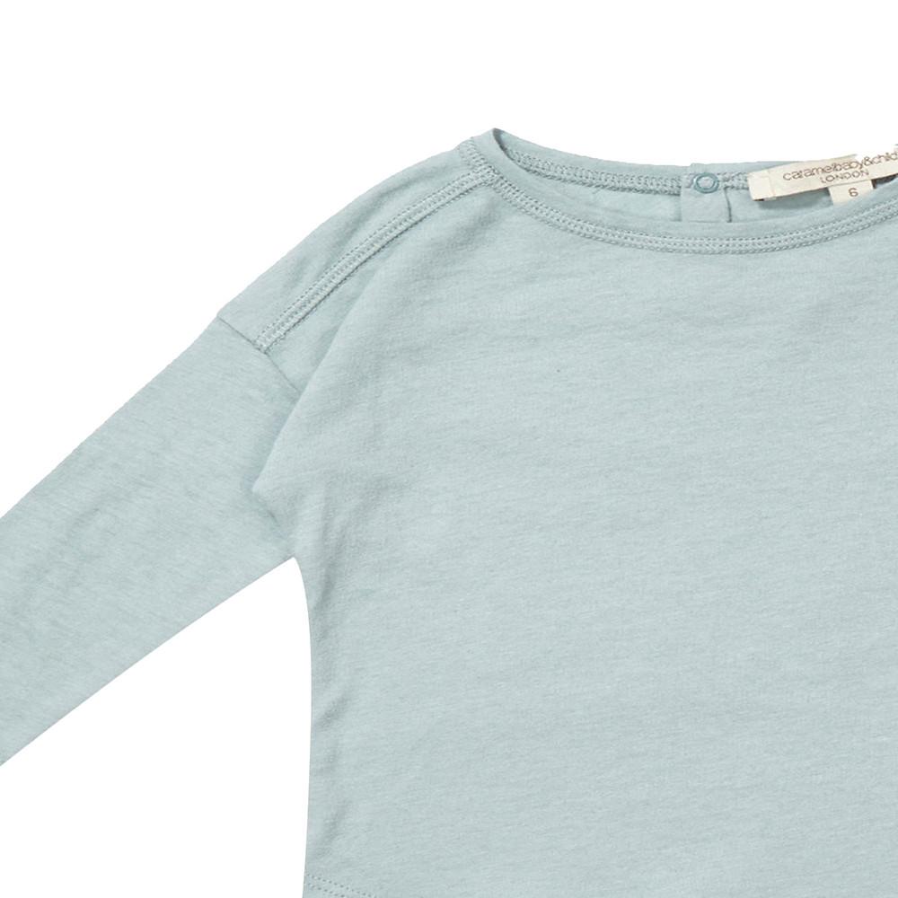 Baby Light Blue Cotton & Wool Jersey T-Shirt