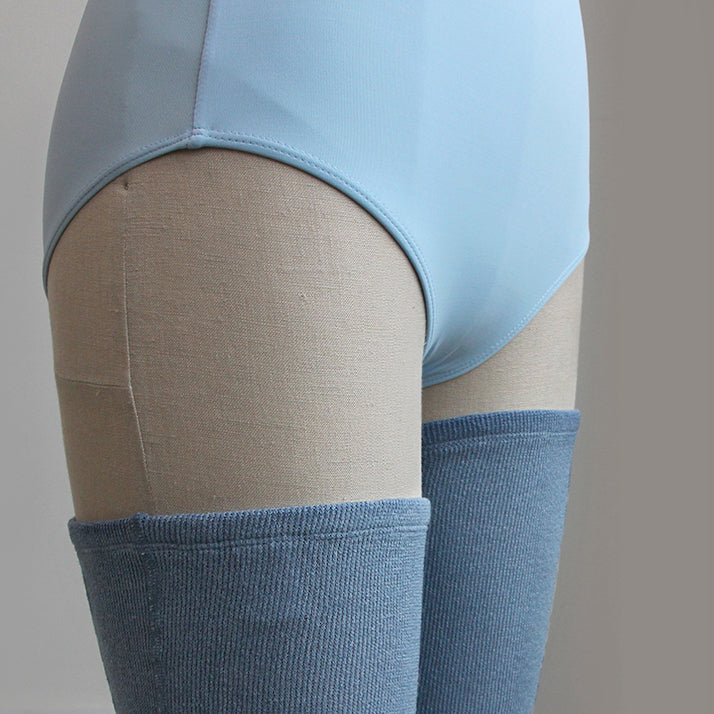 女童蓝色芭蕾舞护腿袜