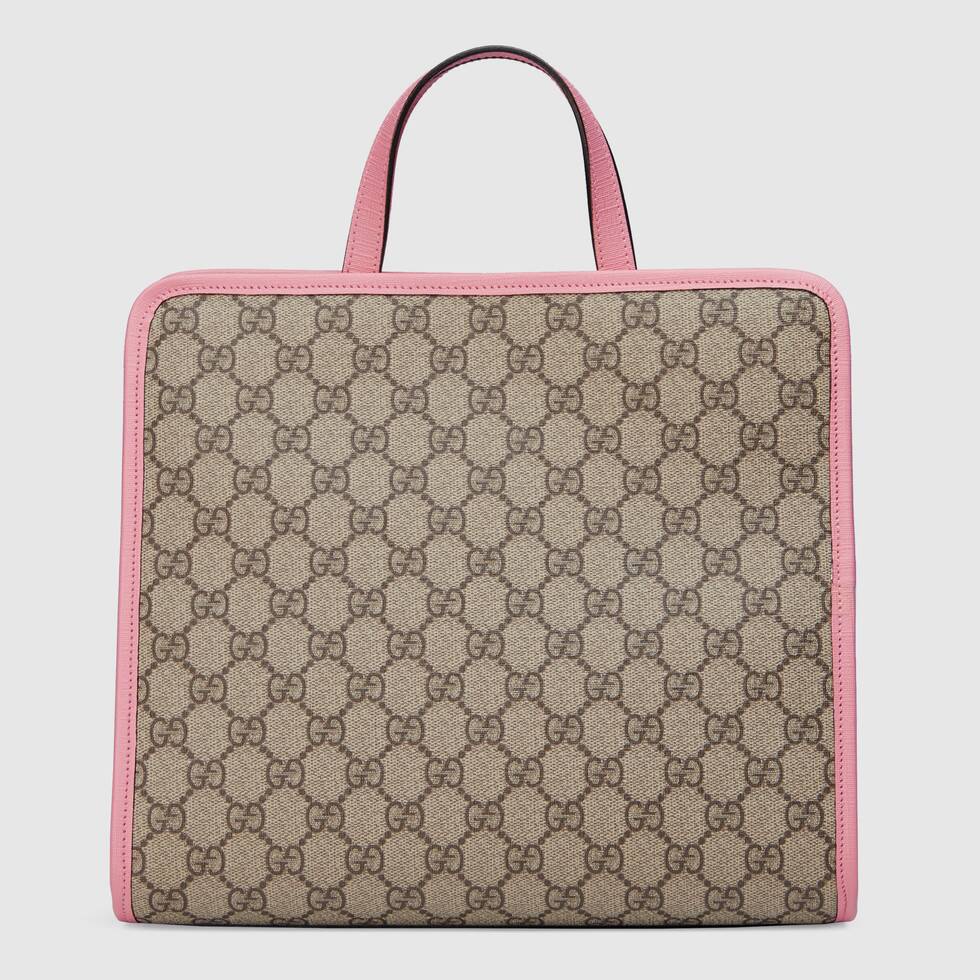 Girls Beige GG Strawberry Handbag