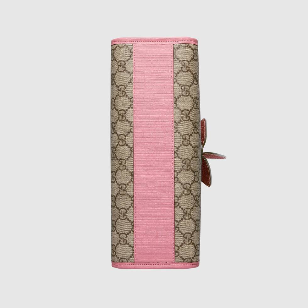 Girls Beige GG Strawberry Handbag