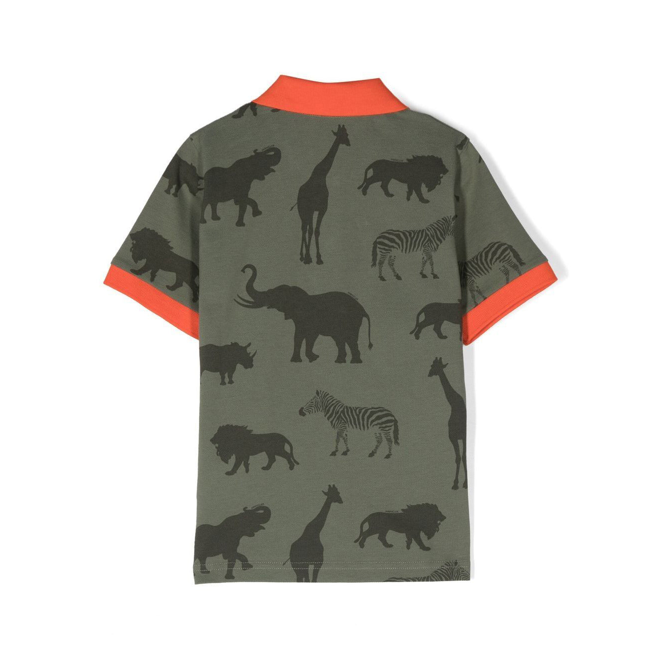 男童绿色印花Polo衫