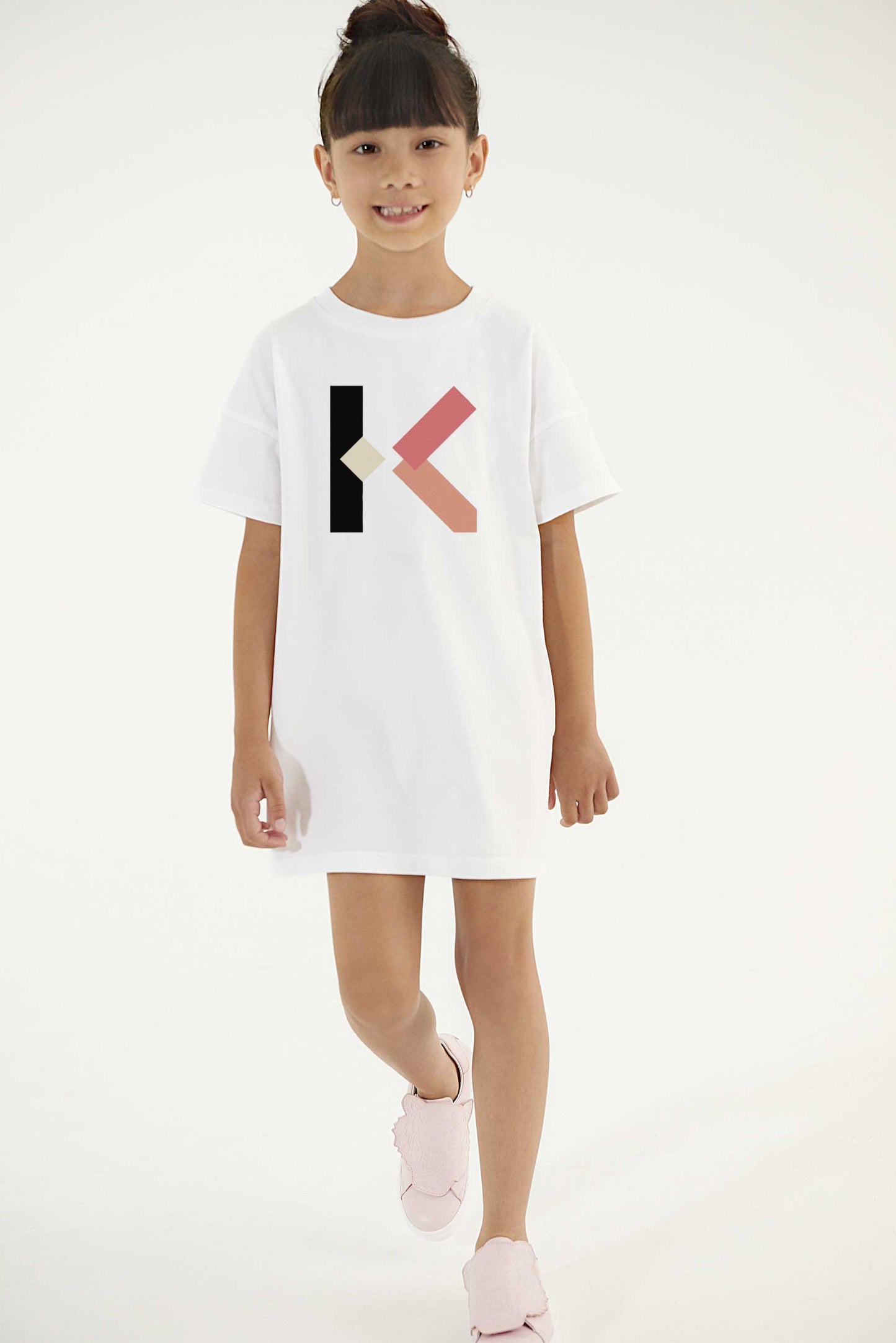 Girls White Logo Cotton T-Shirt