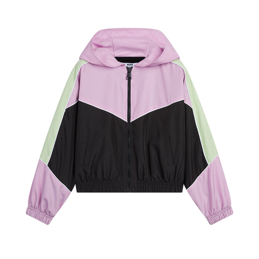 女童紫色拉链夹克