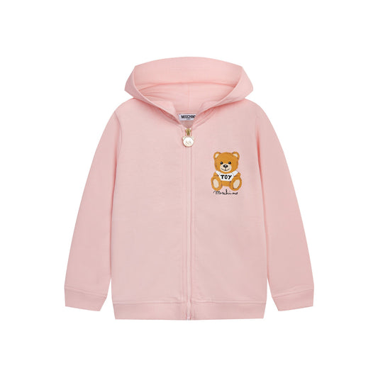 婴儿粉色拉链上衣