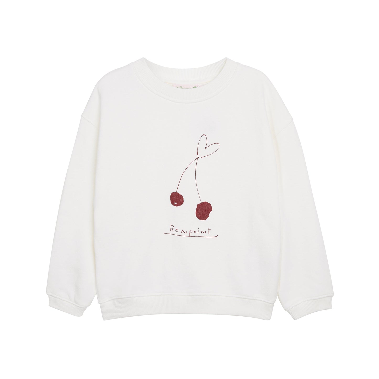 女童白色Logo棉卫衣