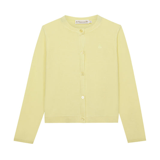 女童黄色棉开衫