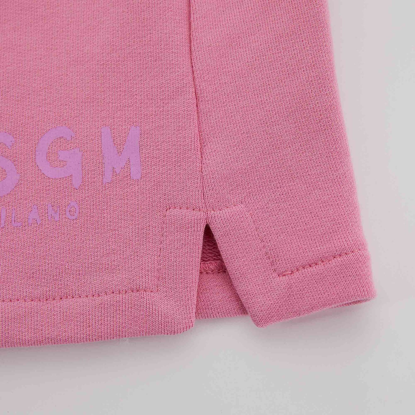 女童粉色Logo棉短裙