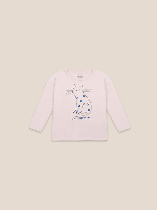 Boys Cream Tan Cat Organic Cotton T-Shirt