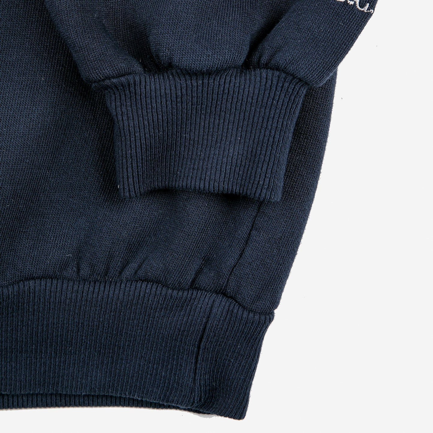 儿童藏青色Logo棉卫衣