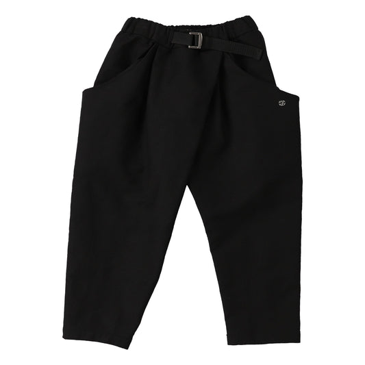 儿童黑色口袋长裤