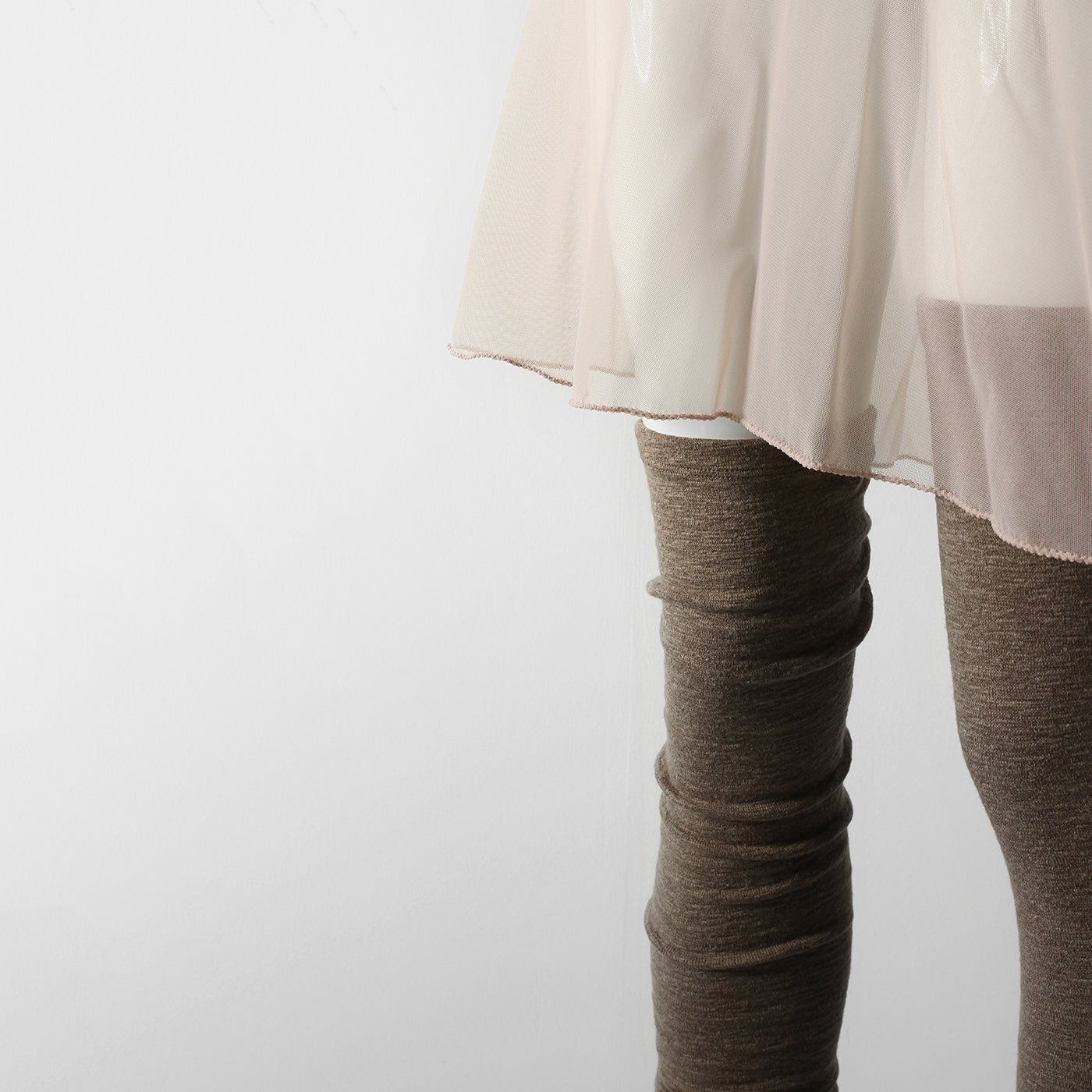 女童棕色芭蕾舞护腿袜