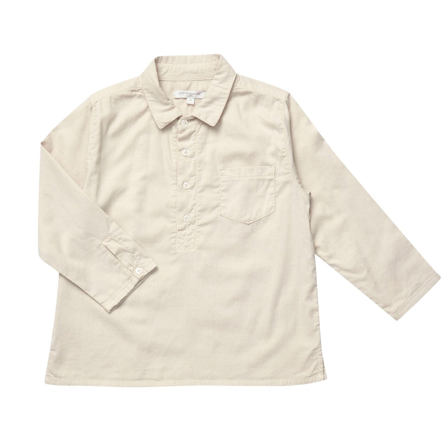 Boys White Cotton Patch Pockets Dundeugh Shirt