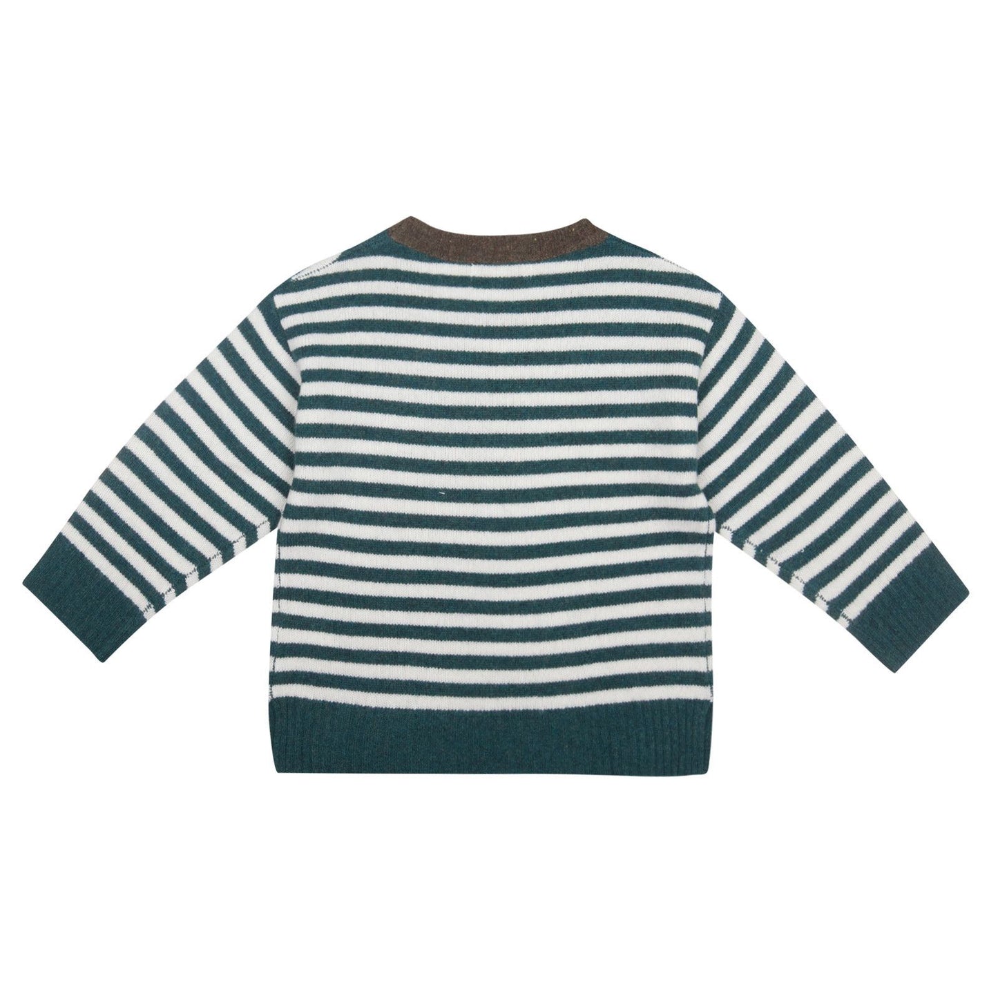 Boys Blue&White Stripe Wool Knitted Sweater