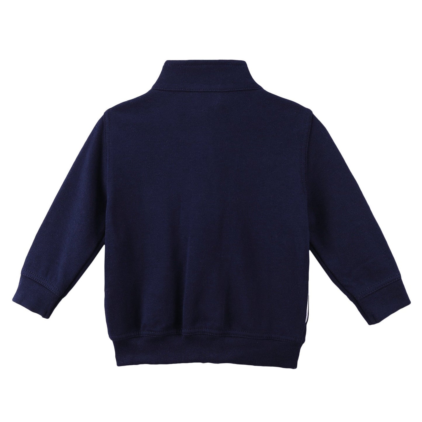 Baby Boys Navy Blue Cotton Zip-up Jacket