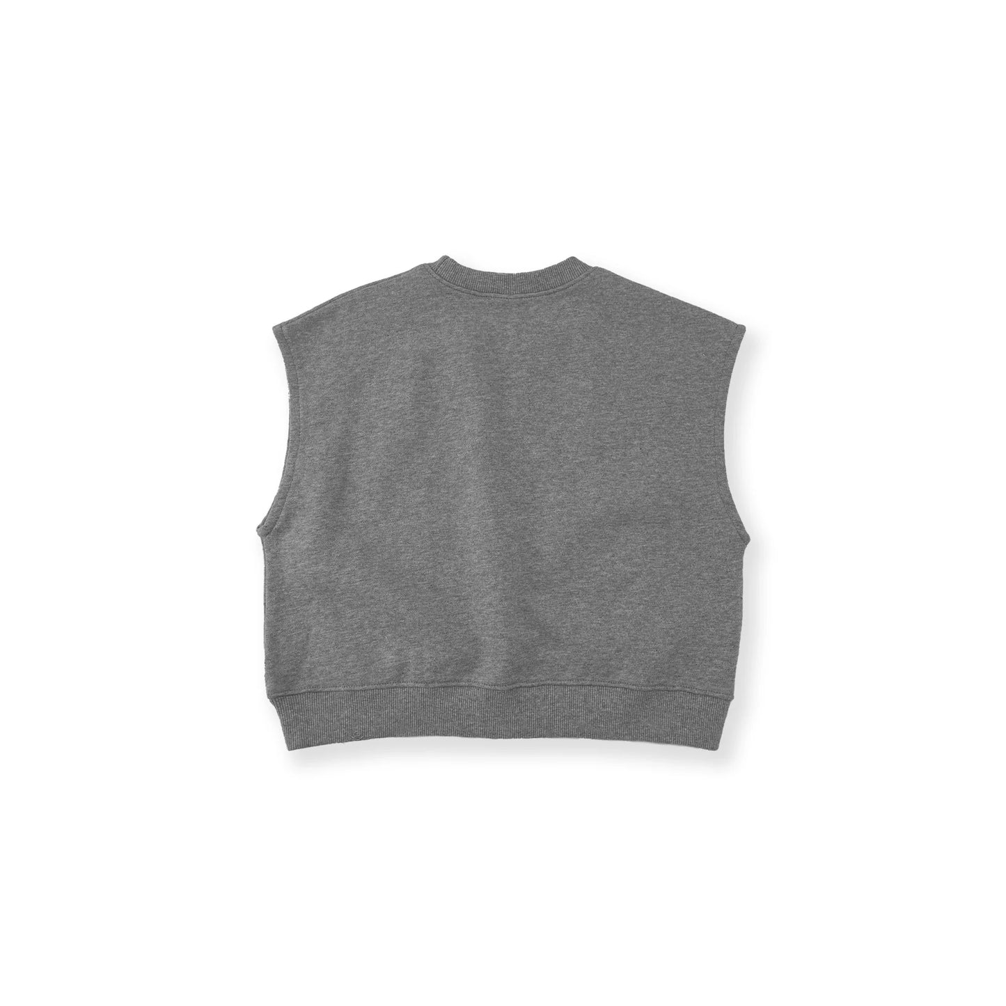 女童灰色Logo棉背心