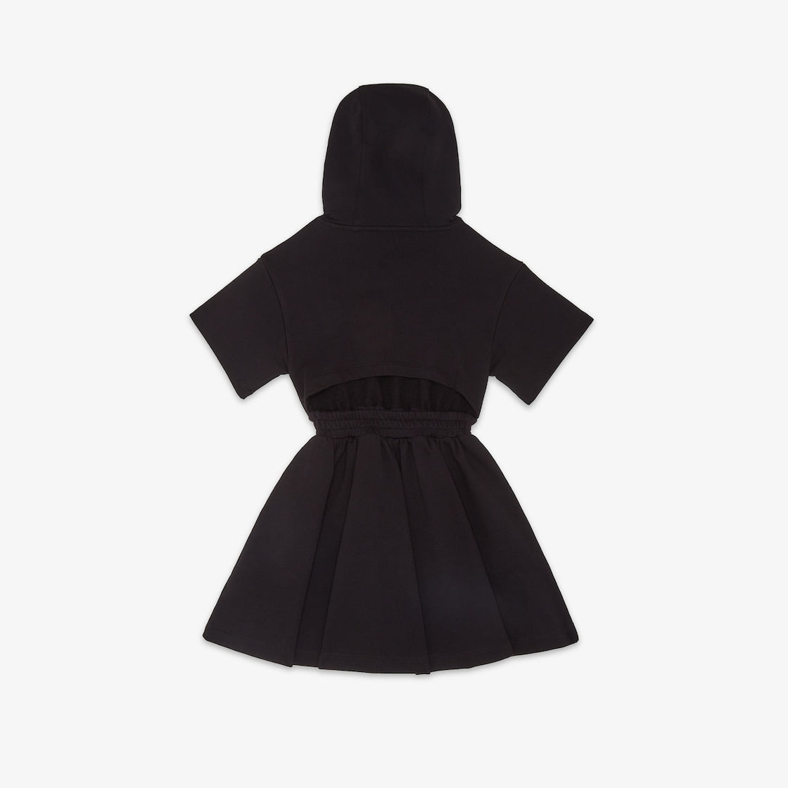 女童黑色Logo棉连衣裙