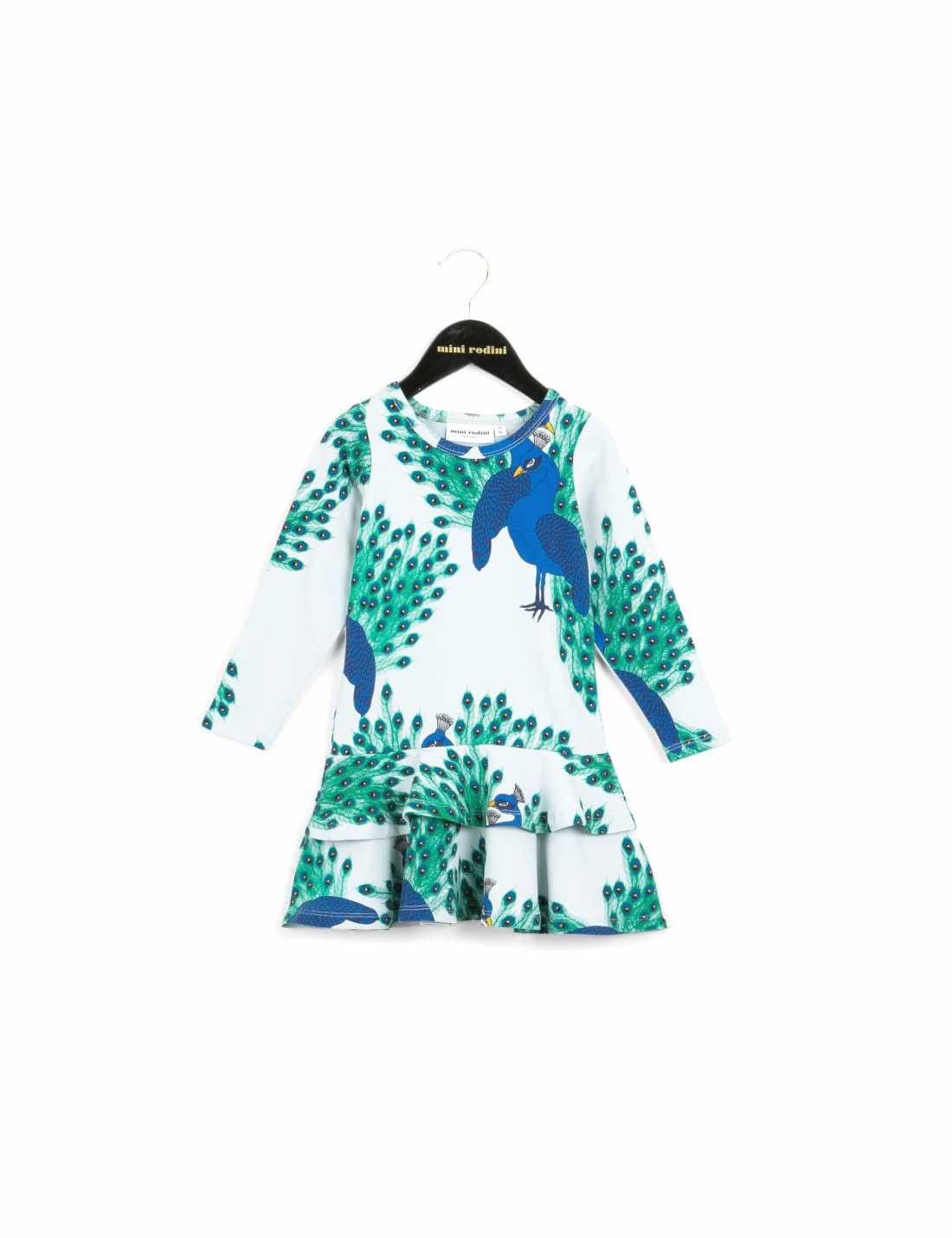 Peacock Frill Dress Lt Blue