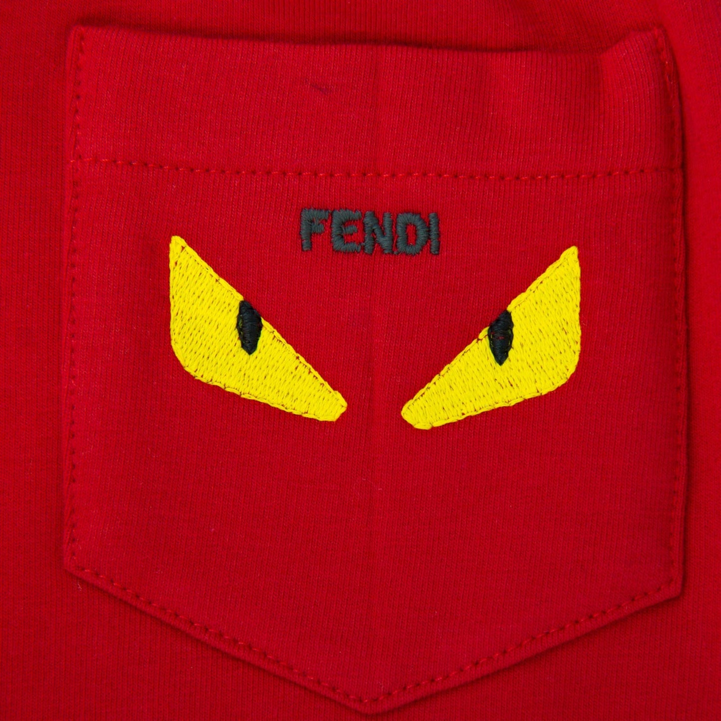 Baby Boys Red Monster Ribbed Ankle Cuffs Trousers